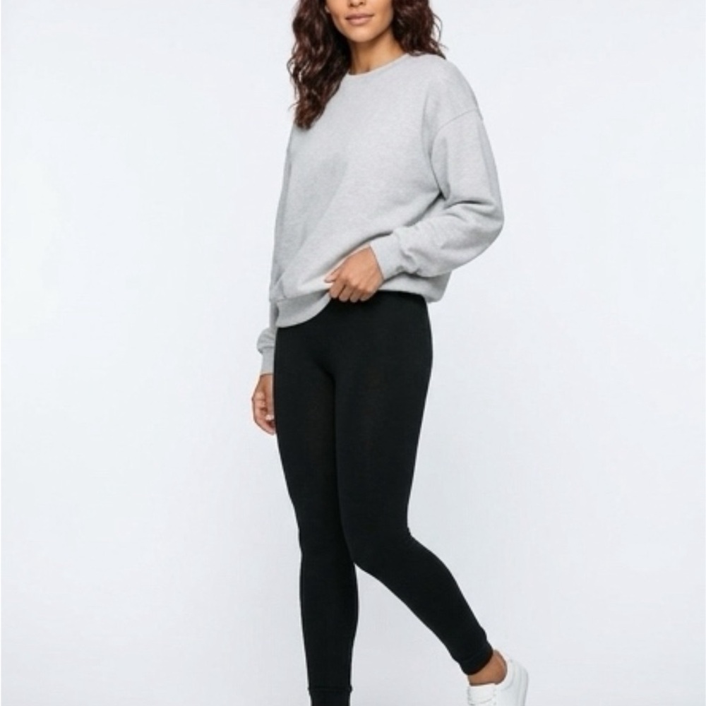Dark Grey Leggings Fleece Lined